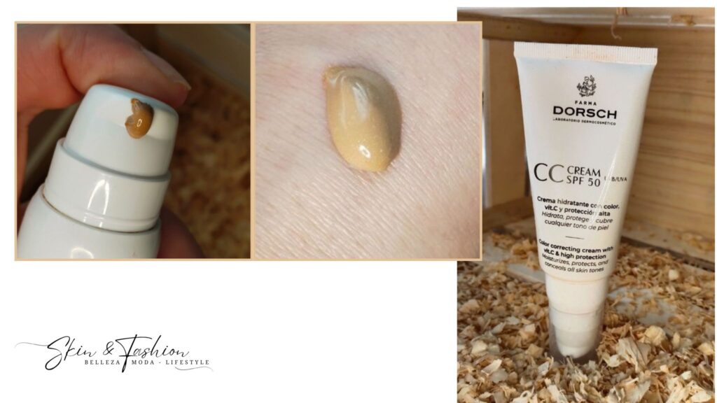 Dispensador y textura CC Cream de Farma Dorsch