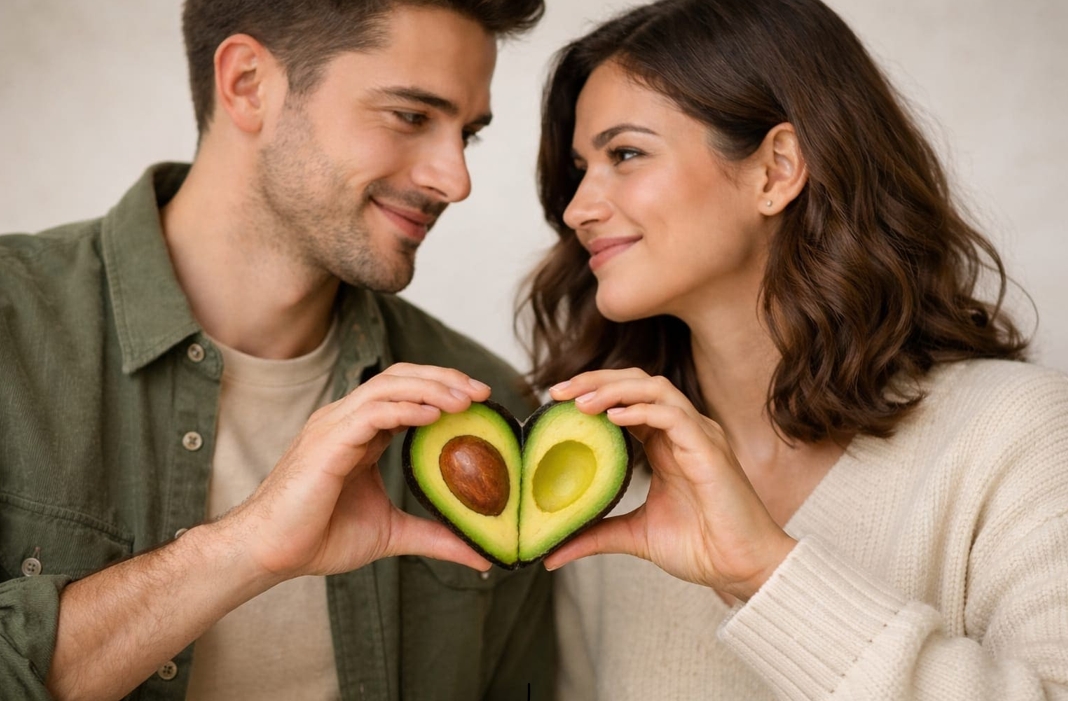 pareja San Valentín aguacate