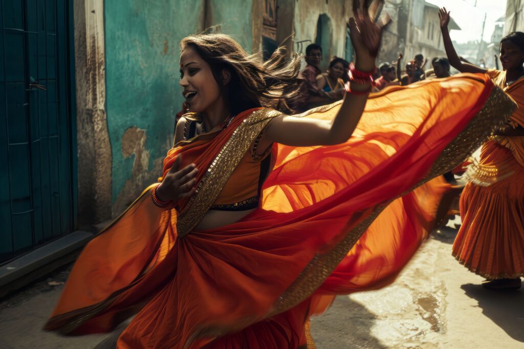 choli tradicional indio. 