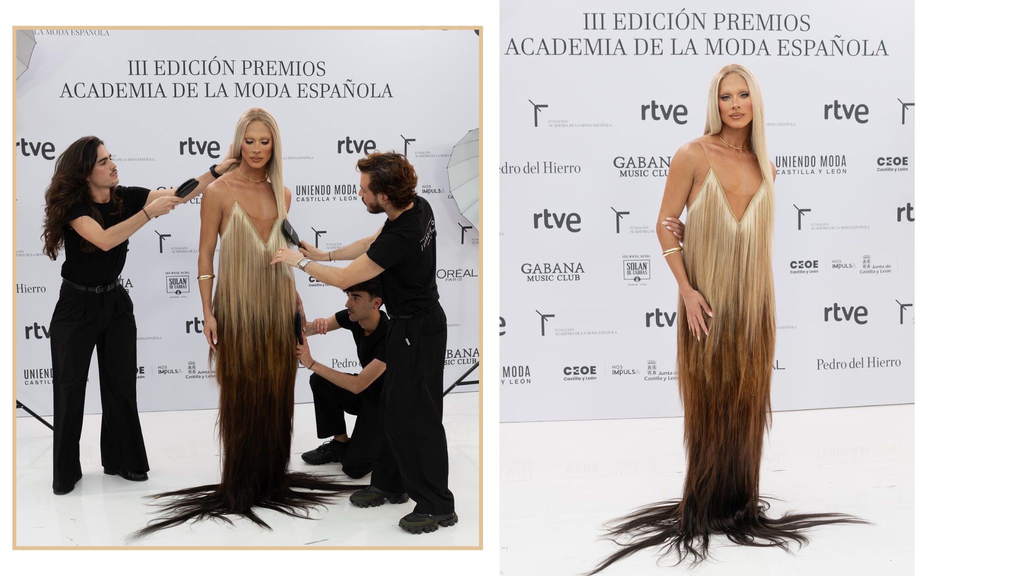 vestido de cabello