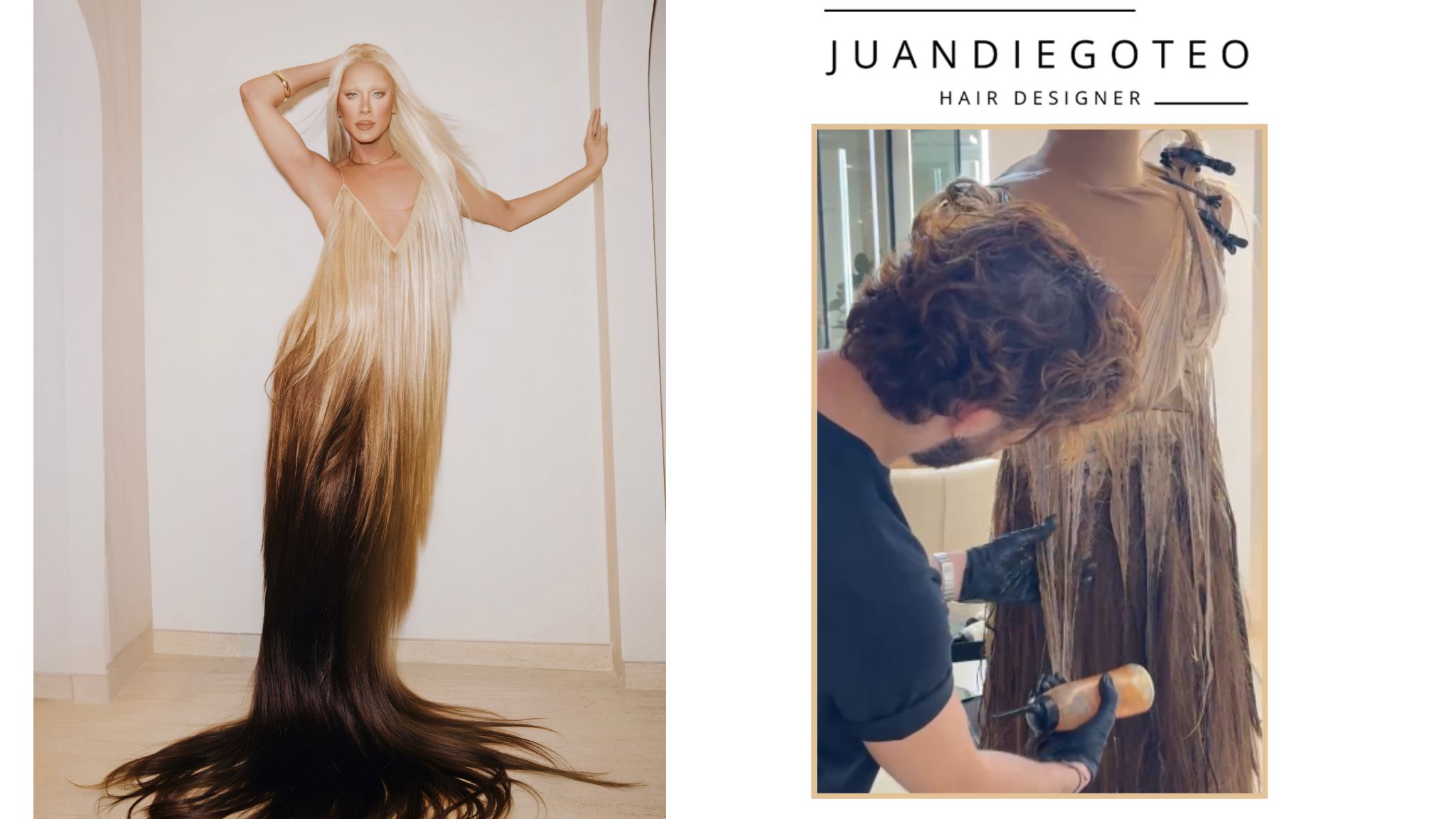 vestido de cabello