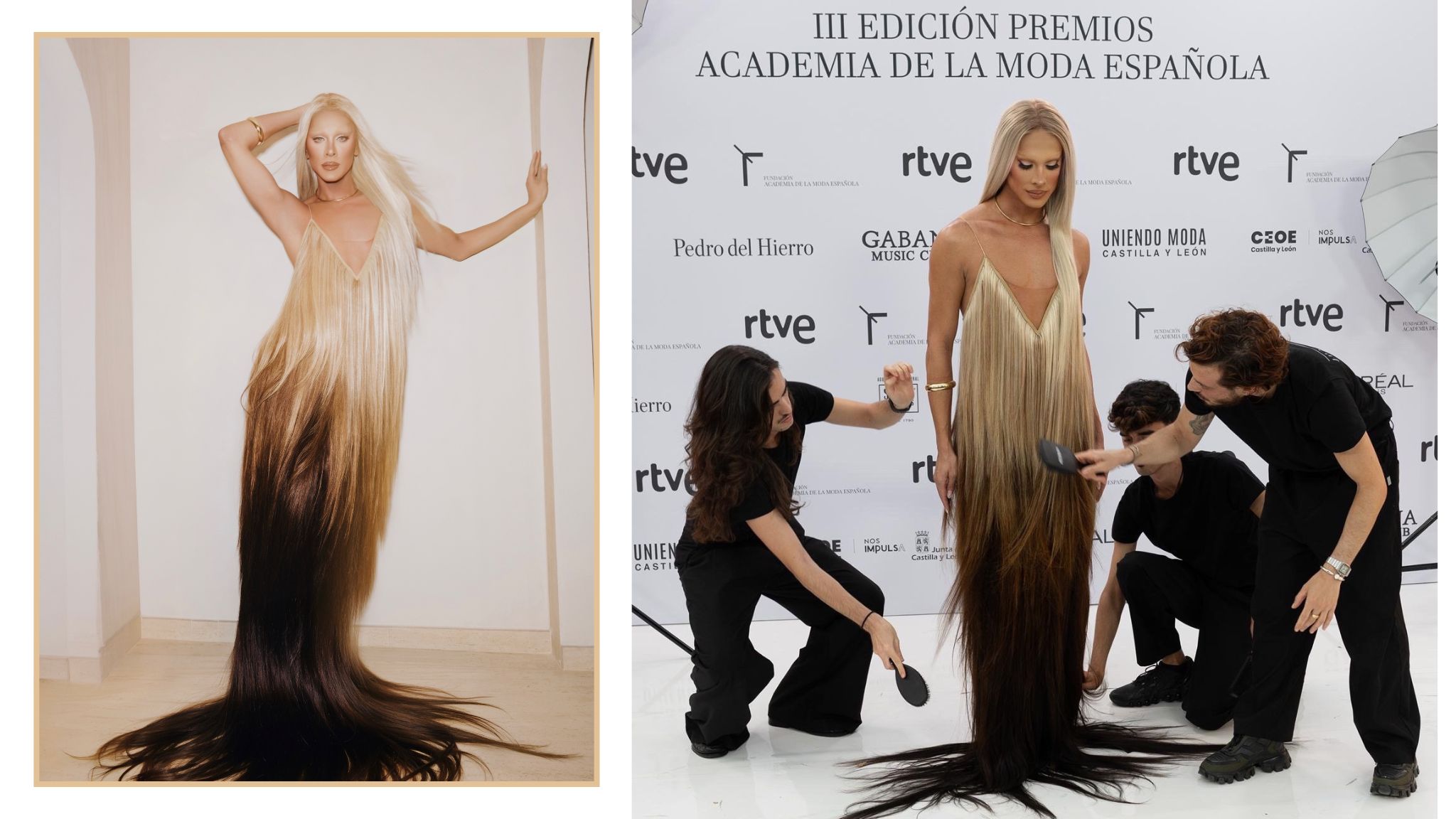 vestido de cabello
