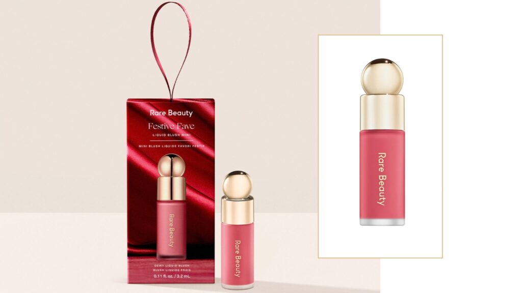 Festive Fave Liquid Blush Mini en tono Promise de Rare Beauty